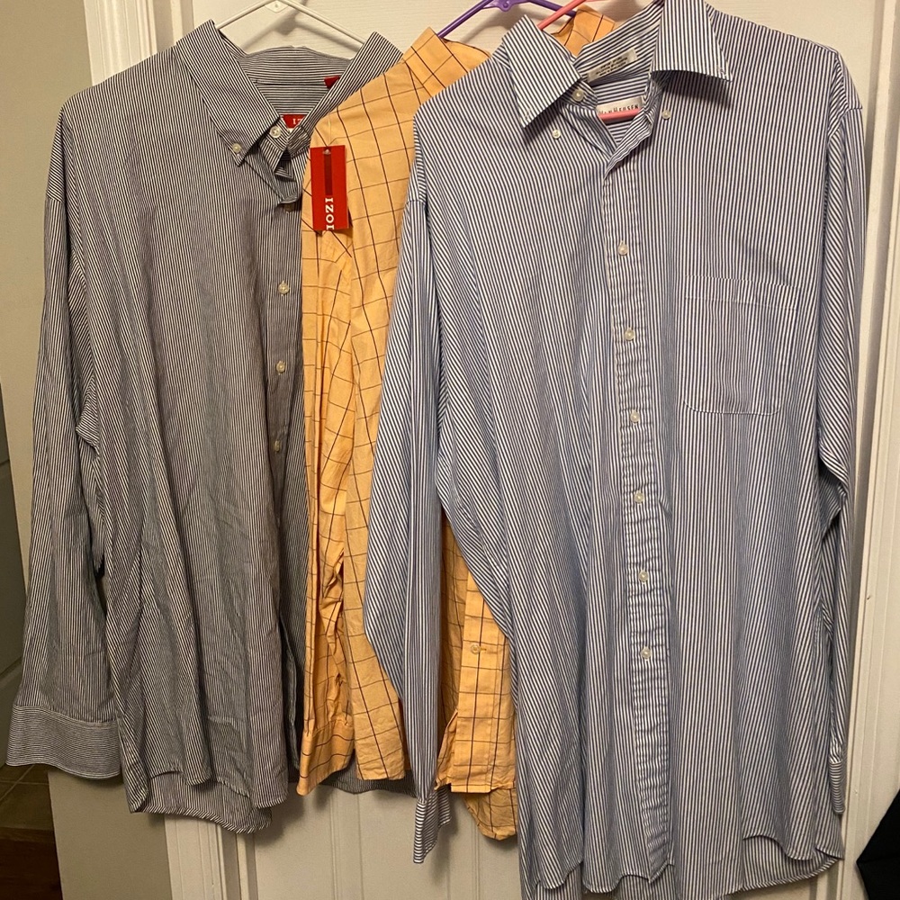 NWT Button up shirts. XXL. Izod, Van Heusen,